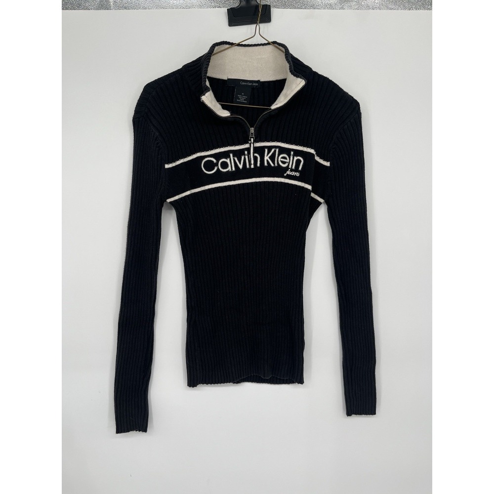 Calvin Klein Women's Retro Black Sweater, Size M